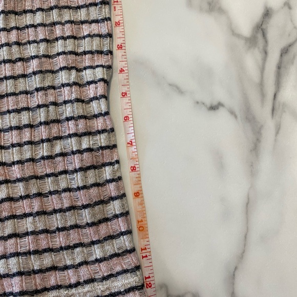 Zara top, pink and black striped knitted tank top size medium - Picture 12 of 16